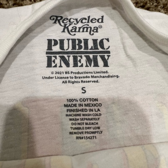 Recycled Karma t-shirt Public Enemy 1990 Tour - Picture 5 of 9